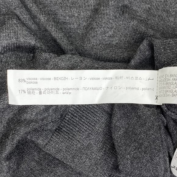 ZARA Men's Sweater Long Sleeve V-Neck Gray Size XL - Picture 5 of 6